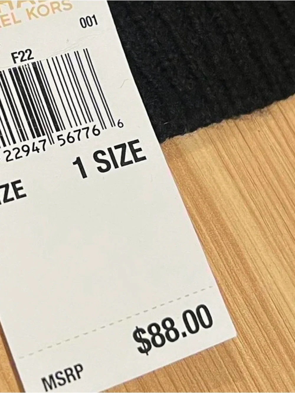 Michael Kors Black Knit Beanie with scarf with Silver Studs nwt - Picture 3 of 3